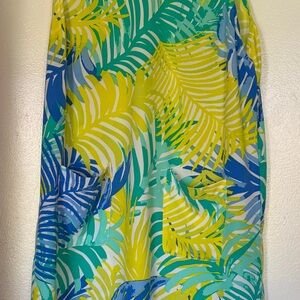 Mud Pie Tropical Leaf Swim Cover-Up